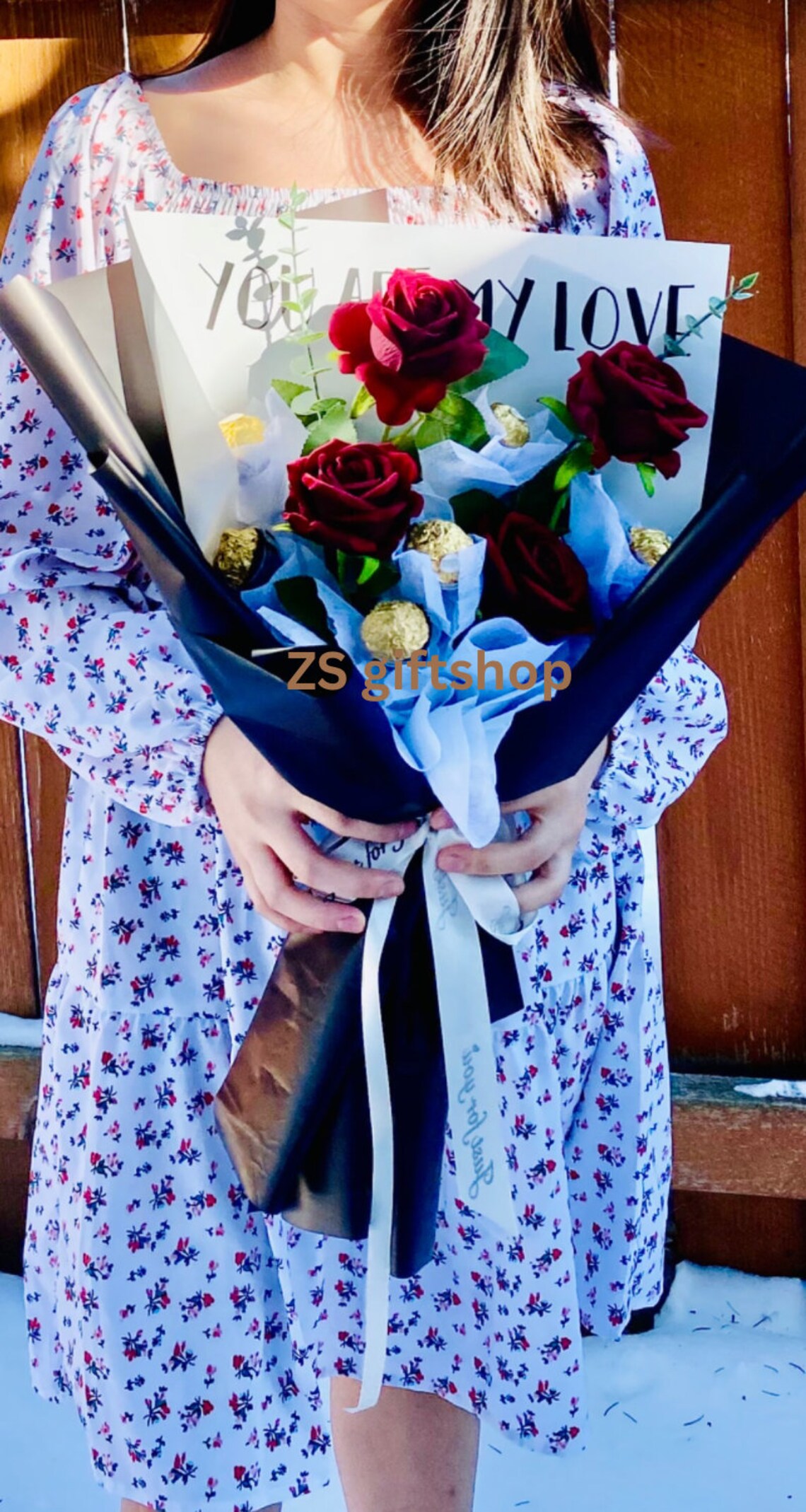 Red Rose Flower Bouquet Rosé Bouquet Gift for Anniversary Rose Etsy