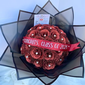 Phd graduation gift graduation bouquet red rose bouquet nurse graduation gift glitter rose bouquet graduation gift college graduation gift