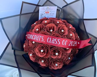 Phd graduation gift graduation bouquet red rose bouquet nurse graduation gift glitter rose bouquet graduation gift college graduation gift