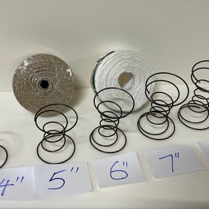 Upholstery Coil Spring, OPEN END 9 Gauge. We Sold By 16 Pcs / Box ----- 4&quot; to 8&quot;