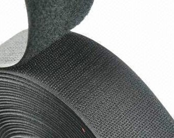 Upholstery Hook & Loop Fastener Tape --- Sew On Type, Beige / Black / White, 1″ or 2" Width