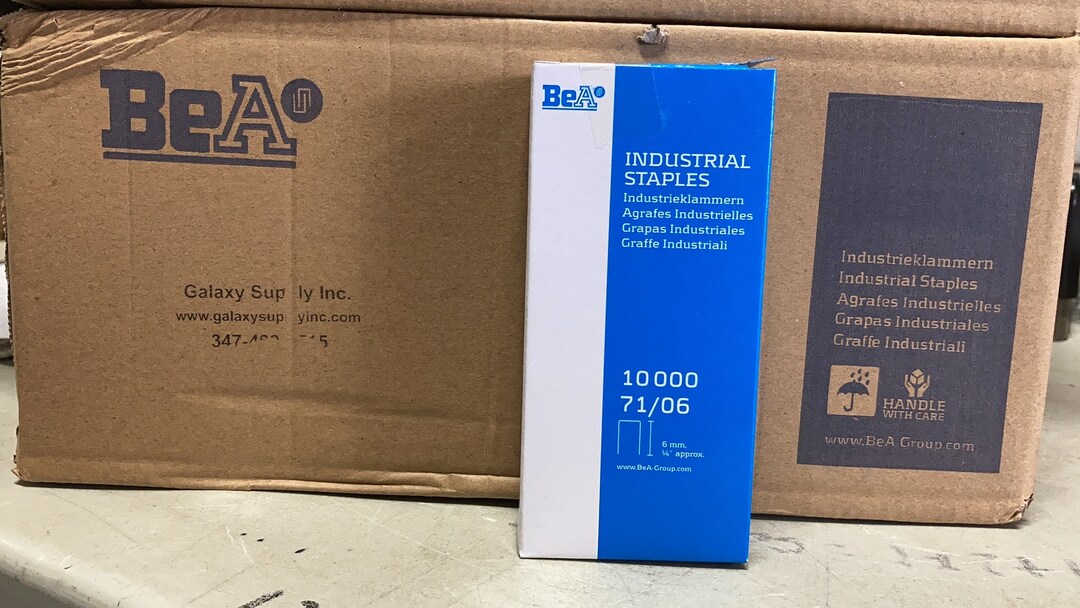 Bea Upholstery Staples, 71 Series 22 Gauge 3/8 Crown Different Length