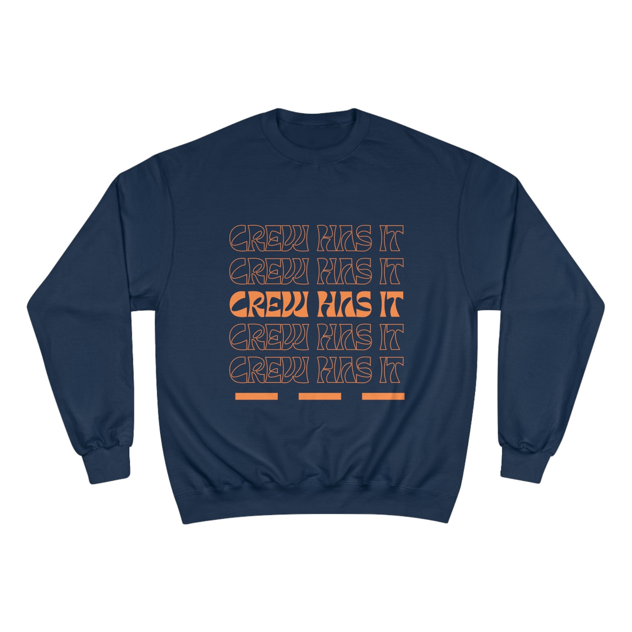 Crew Has IT Champion Sweatshirt (orange) - Etsy