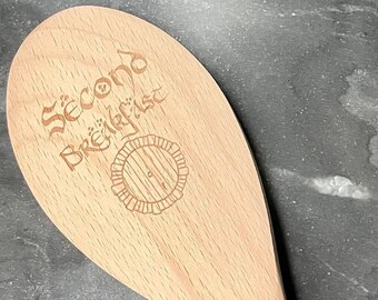 Second Breakfast Engraved Wooden Spoon