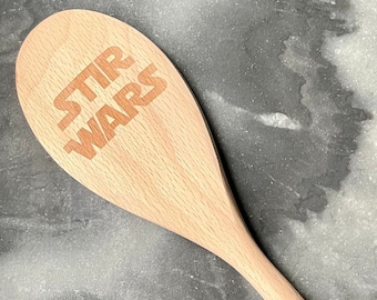 Star Wars Inspired Stir Wars Engraved Wooden Spoon