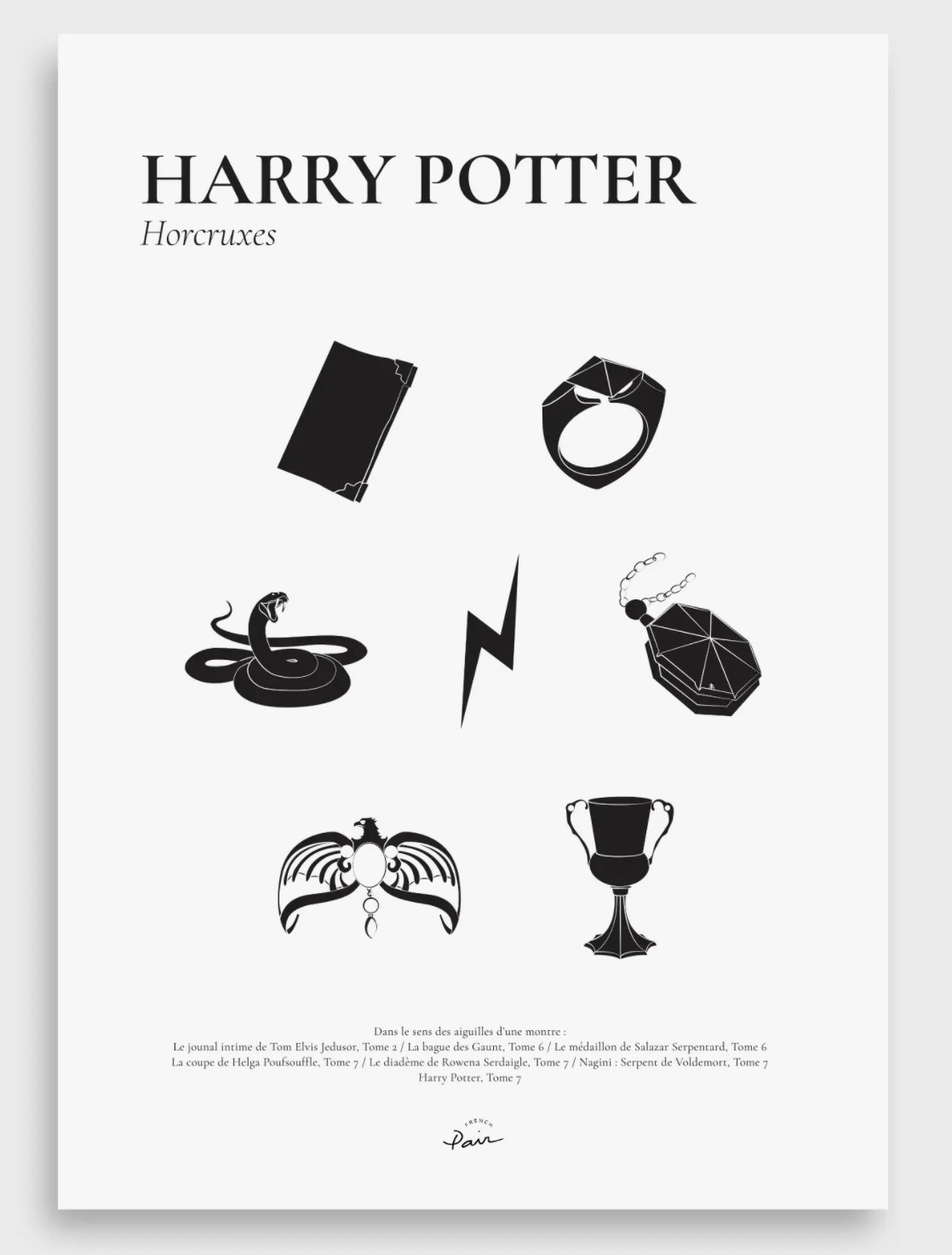 Game Idea: Horcrux Hunt. Print out the seven horcruxes (harry not shown --  print him separately) …