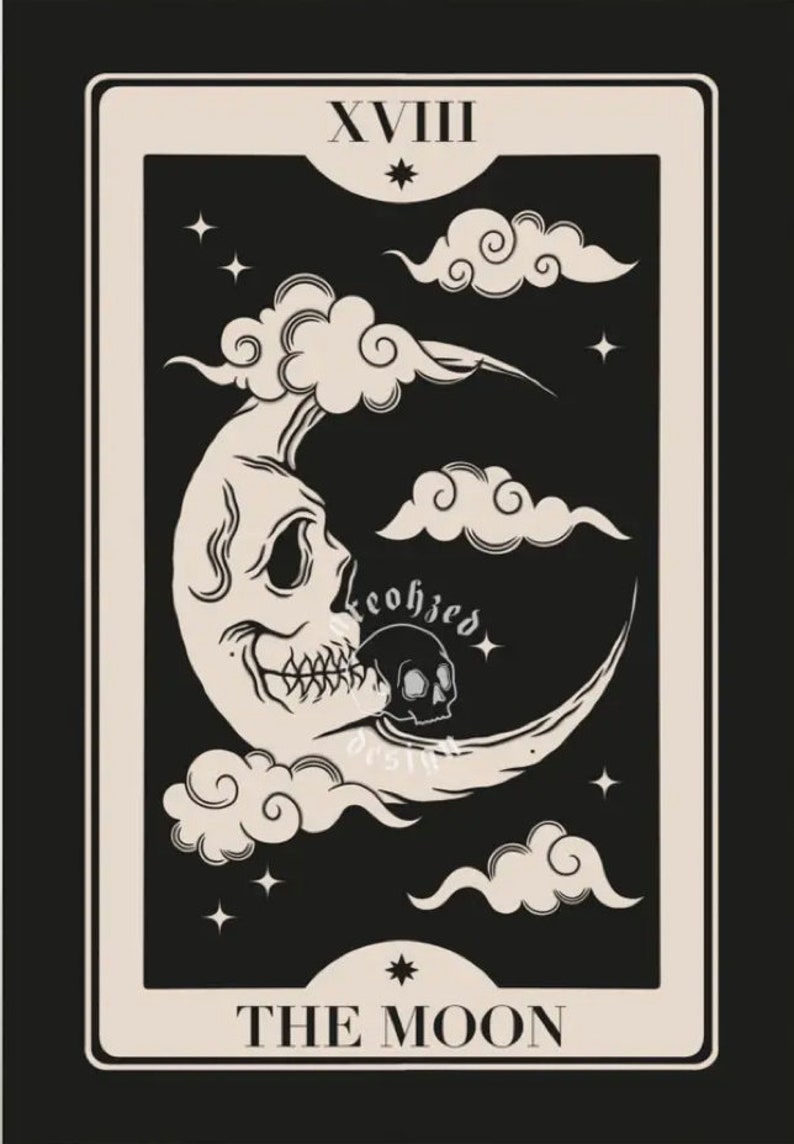 The Moontarot Card Art Print Etsy