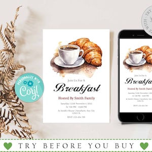 Breakfast Invitation, Staff Employee Appreciation Breakfast Invite, Volunteer Appreciation, Editable Template, Breakfast Digital Invitation