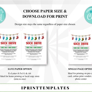 Winter Sock Drive Flyer Template, Sock Drive, Nonprofit Charity ...