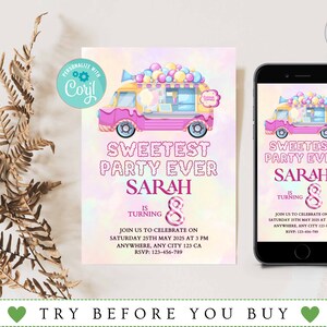 Candy Land Invitation, Candy Land Invites, Instant Download Candies Invitations, Candyland, Candy Birthday Invite, Editable Invite