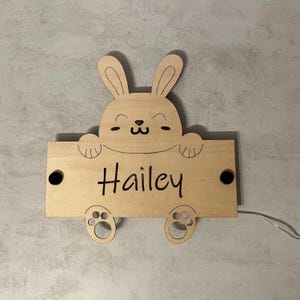 Children&#39;s room lamp with name | Personalized wooden wall lamp | Birth gift, baby lamp, baby night light | Children&#39;s room wall lamp