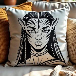 Avatar SVG PNG Clipart Cricut Cut Files Silhouette Logo STL 3D Print Digital Download