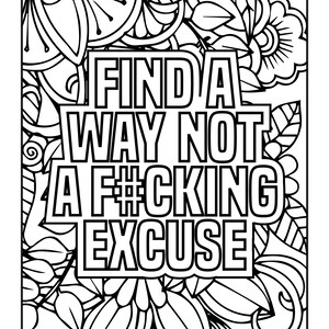 20 Pages of PrintableColoring Swear Words Etsy