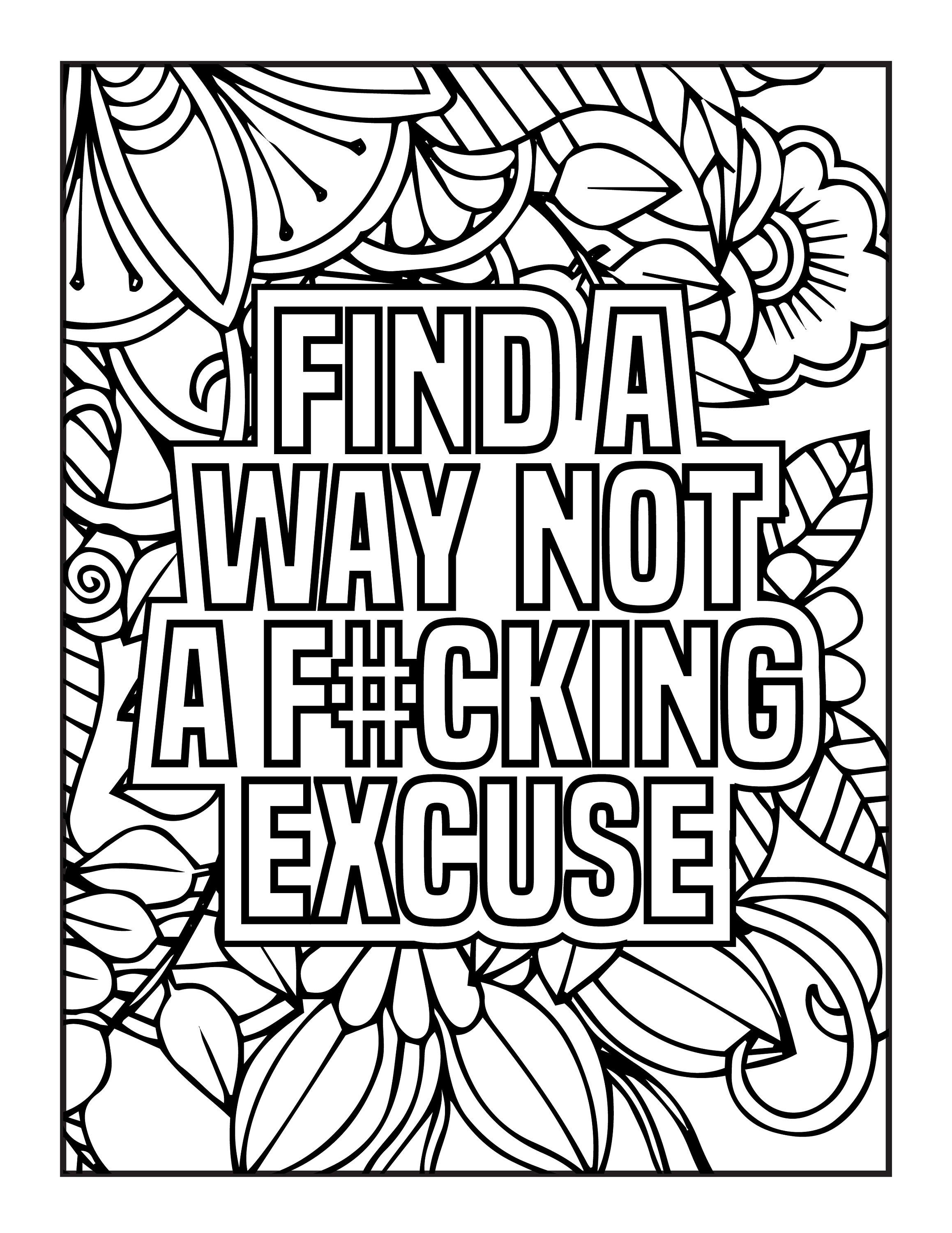 20 Pages of PrintableColoring Swear Words Etsy