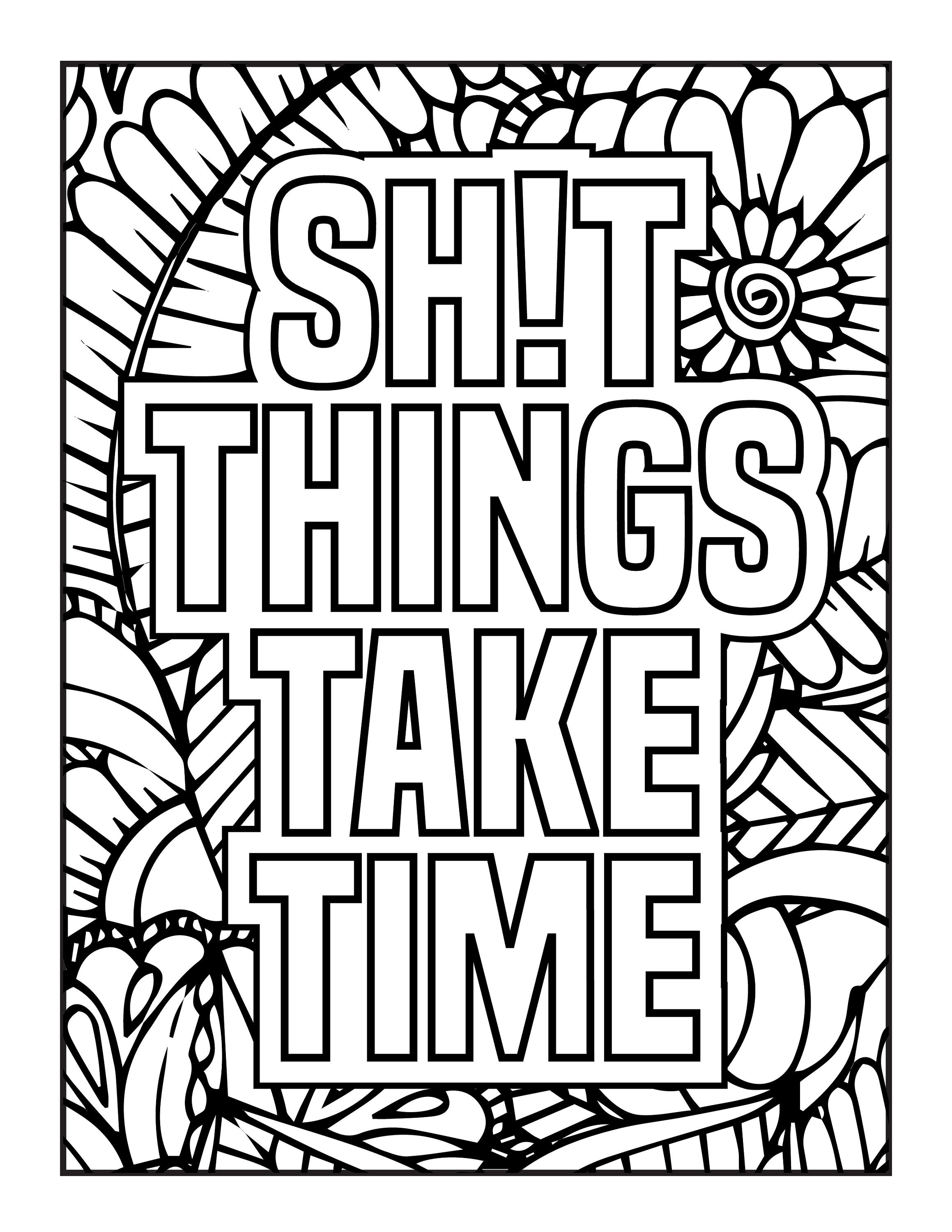 20 Pages of PrintableColoring Swear Words Etsy 20 Pages of PrintableColoring Swear Words Etsy