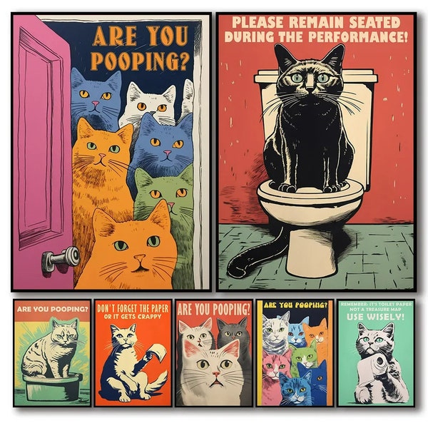 Cat Bathroom - Etsy