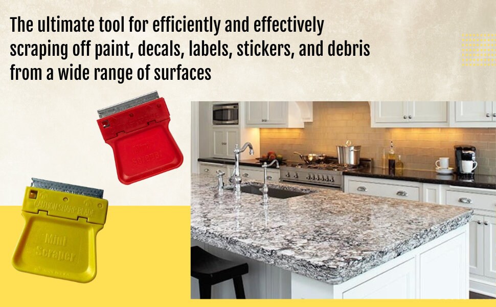 8 Mini Scrapers Original Mini Razor Scrapers Pocketsized Gunk, Debris