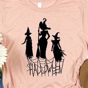 Grundlegendes Hexen-Shirt - Silhouette-Creme-Halloween-Shirt - Basic Hexe-T-Shirt - Klassisches Hexen-Shirt