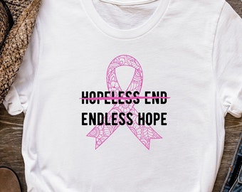 Endlose Hoffnung Pink Ribbon Cancer Fighter Shirt, Brustkrebs Survivor Shirt, Pink Ribbon Tee, Brustkrebs Awareness Shirt, Beat Cancer Tee