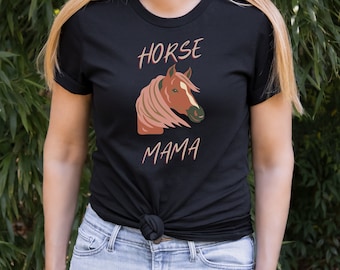 Chemise Mama Horse - Horse Mama - T-shirt Horse Mama - Cadeau cheval pour femme - T-shirt Horse Girl - Chemise Horse Love