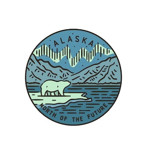 Alaska Bear & Aurora Borealis SVG PNG: North of the Future (Digital Download)