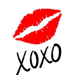 Red Lips PNG Clipart: Graphic Design Element (Digital Download)