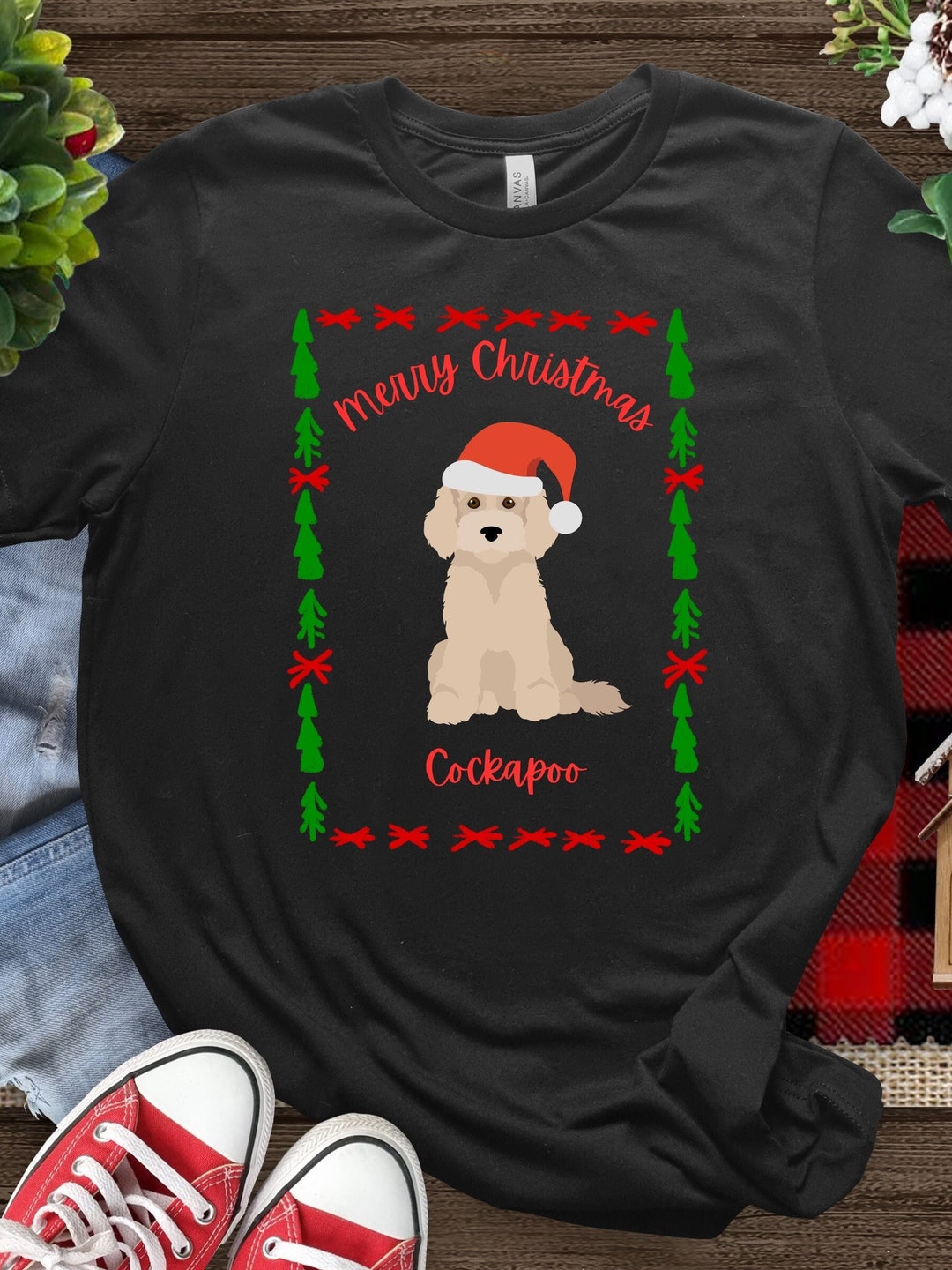 Cockapoo Christmas Shirt Dog Shirt Christmas Cockapoo Etsy UK