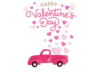 Camión De San Valentín Png - Camión Feliz Día De San Valentín Png - Camisa Del Día De San Valentín Png