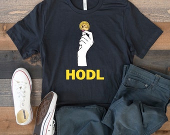 Dogecoin Shirt, Just HODL Shirt, Hand Holding Crypto Coin Shirt, HODL Dogecoin, Dogecoin Bullish, Dogecoin Price Forecast Tee, Dogecoin Tee