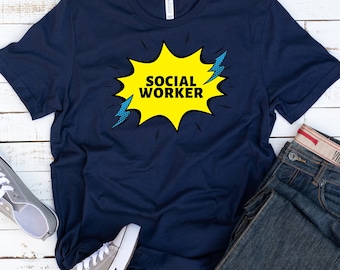 Social Worker Short Sleeve Tee. Social Worker Graduation Gift for Her or Him!