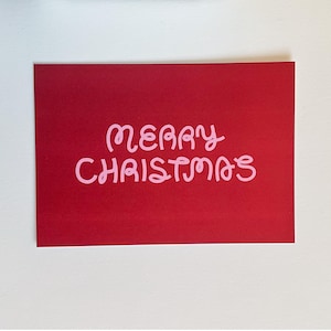 Postkarte "Merry Christmas" Handwritten - Weihnachtskarte