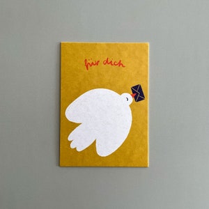 Postkarte Brieftaube "Für dich" - Grußkarte