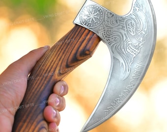 Viking Pizza Cutter Axe, The Original custom hand forged pizza Axe, Personalized gifts for him, Best Birthday Gifts for her, Pizza peel