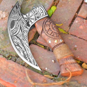 Viking Pizza Cutter Axe, Viking pizza axe Original custom hand forged pizza Axe, Custom Gift, Personalized gift for men, Best handmade gift