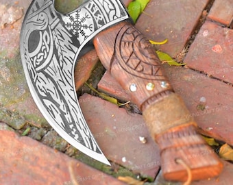 Viking Pizza Cutter Axe, Viking pizza axe Original custom hand forged pizza Axe, Custom Gift, Personalized gift for men, Best handmade gift