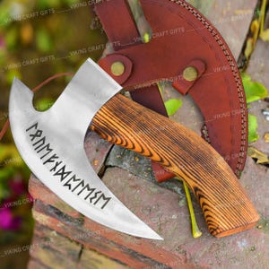 Viking Pizza Cutter Axe , Viking pizza axe Original custom hand forged pizza Axe, Personalized gift for him, gift for dad,  Custom Gift box,