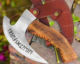 Viking Pizza Cutter Axe , Viking pizza axe Original custom hand forged pizza Axe, Personalized Christmas gift for him|