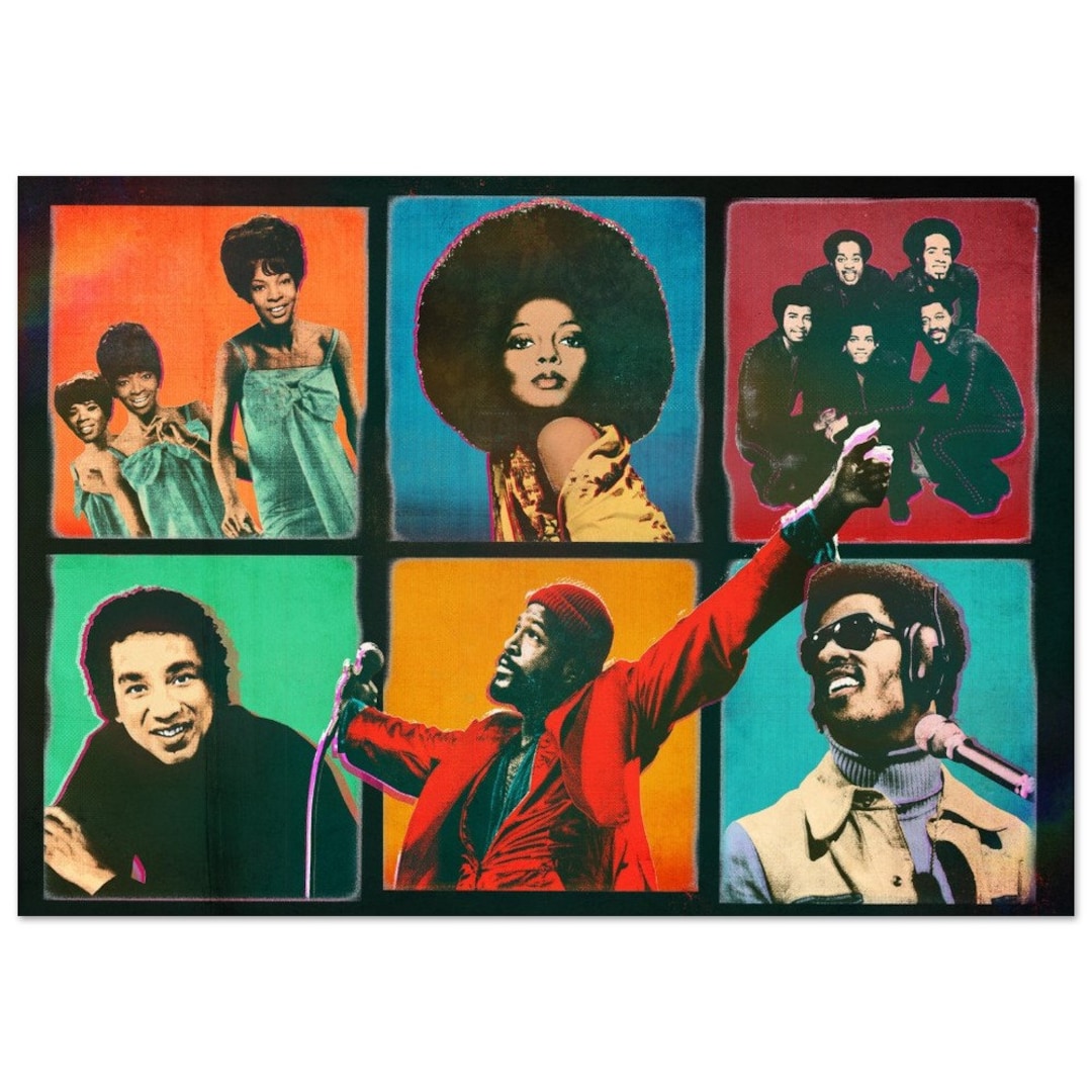 Motown Music Poster: Vintage Soul, R&B Pop Art Print - Etsy