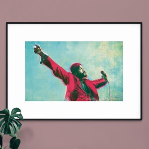 A Psychedelic sole - Framed Music Print, Pop Art, Wall Art, Poster, Motown, Soul, Psychedelic Soul, Gospel, Funk, Jazz, Progressive Soul 