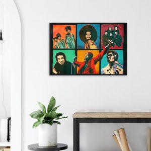 Motown Hitsville USA - Framed Music Print, Music Poster, Pop Art, Wall Art, Poster, Blues, Funk, Gospel, Jazz, Pop, Progressive Soul, Soul.