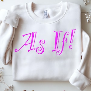 Clueless Movie Sweatshirt: 90s Pink Letter Fleece Crewneck