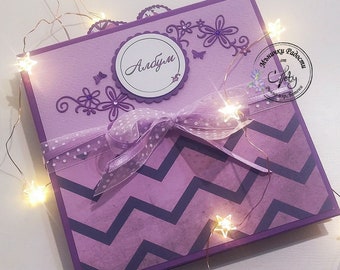 Handmade Scrapbook Photo Album, Zig Zag Folding Photo Album, Design Photo Album, Design Book for Memories, Mini Album Scrap, Photo Journal