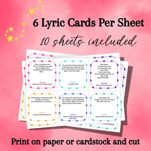 Taylor Swift Finish the Lyrics Taylor Swift Party Games - Etsy