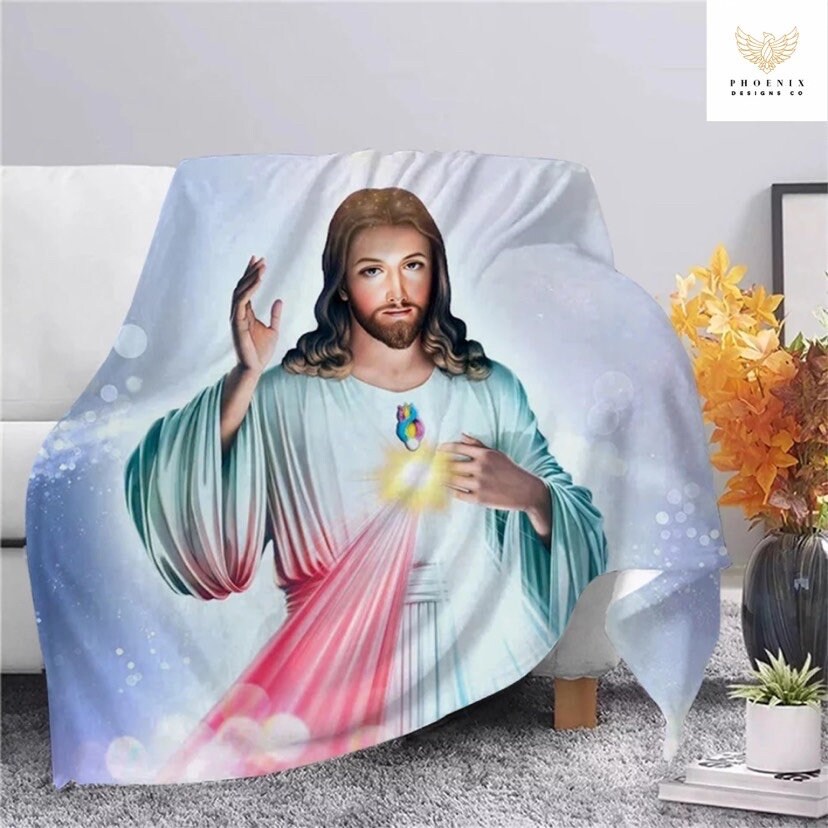 Jesus Christ Blanket MADE TO ORDER Jesus Throw Jesus Etsy