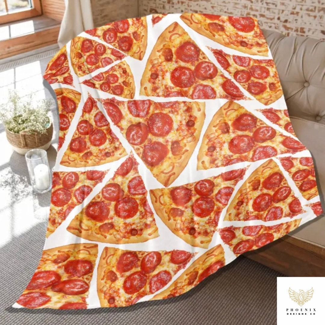 Pepperoni Pizza Blanket Pizza Blanket Pizza Slice Blanket Etsy