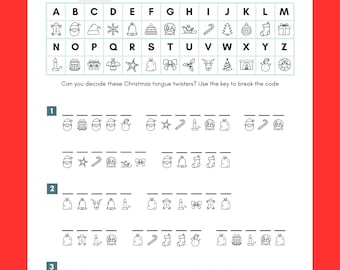 Christmas Code Breaker Worksheet - Digital Download