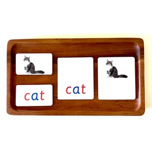 Tarjetas de lenguaje fonético Montessori - Serie rosa