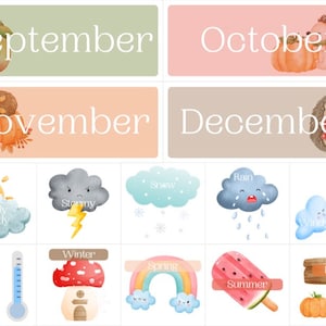 Conjunto de cartões de calendário de sala de aula - Ouriço