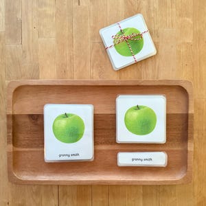 Montessori 3 Part Cards - Types of Apples