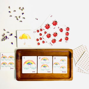 Cartes à pince à ressort et cartes numériques 1-12